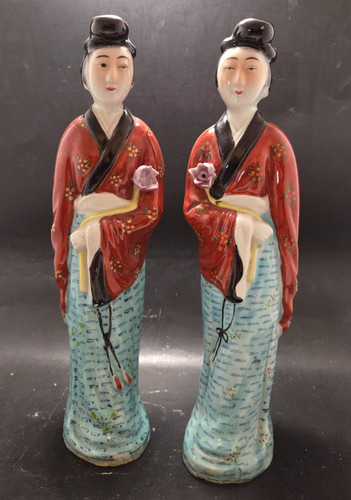 Coppia figurine cinese minguo - figurine,