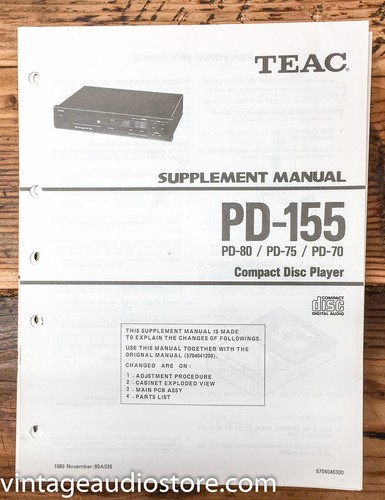 Teac 155 75 pd 70 - pd-155, pd-70