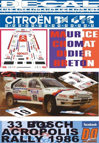 Decal citroen 4tc chomat - bx,