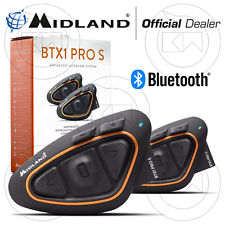 MIDLAND INTERFONO BTX1 PRO S KIT DOPPIO SET 2 INTERFONI CASCO MOTO BLUETOOTH