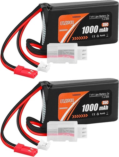 2pcs 1000mah 2s lipo - 1000mah,