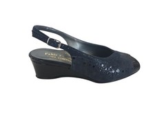 Fabio Fabiola Sandalo con zeppa e fibbia, Donna - (Blu)