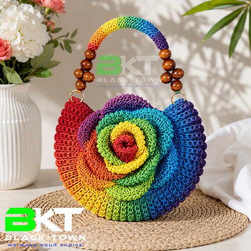 Borsa mano all uncinetto - borsa, a
