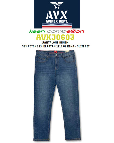 Avirex jeans uomo denim blu - jeans,