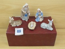 vecchio SET DI 5 STATUINE NATIVITA' PALAIS ROYAL PRESEPE in porcellana vintage