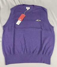 Cutter & Buck maglione gilet golf Baltimore Ravens lana scollo a V viola medio $90