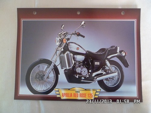 Carte fiche moto aprilia red - moto,