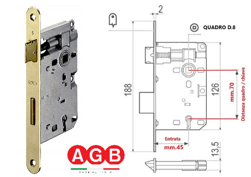 Serratura porta agb - serratura, patent