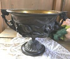 Vaso A Cratere Coppa Bronzo  Interno Dorato XIX Sec. Bicchiere 