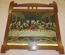 ULTIMA CENA quadro in legno primi 900 con cornice liberty