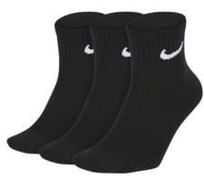 CALZINI CALZE 5 PAIA UOMO DONNA NIKE EVERIDAY CUSH ANKLE COLORE NERO TAGLIA 40