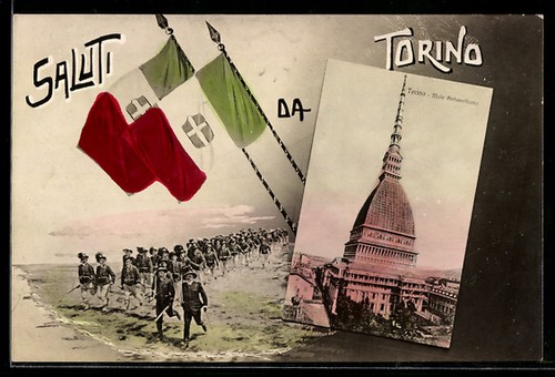 Cartolina torino saluti - torino,,