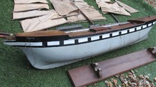 3 mast clipper c 1870 pond yacht 'Ann' professionally made boat, model dockyard