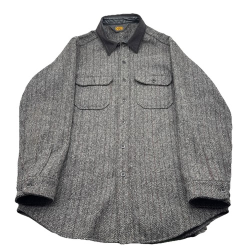 Giacca camicia tweed lana