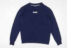 Felpa pullover uomo cotone blu
