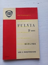 Lancia Fulvia Berlina 2a Serie 1971 manuale uso manutenzione libretto originale