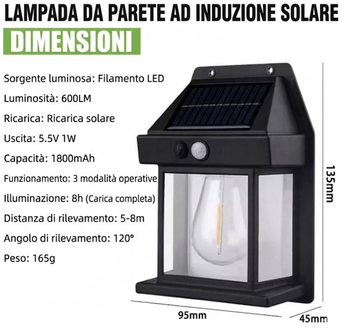 Faretto led solare esterno - faretto,