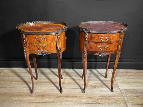 Coppia comodini ovali in - ovali,