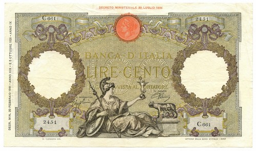 100 lire capranesi aquila - 100,