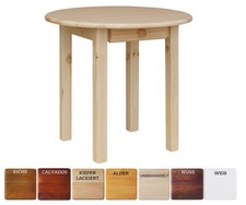 Tavolo rotondo in pino con