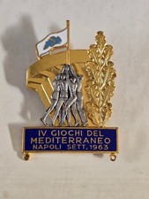 Spilla Pins IV Giochi Mediterraneo Napoli 1963 SAF Firenze incompleta