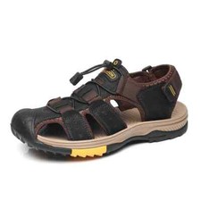 Beach Men Sandals Handmade Genuine Leather Sneakers Non-slip Soft Wading Shoes