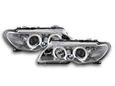Coppia fari fanali anteriori ANGEL EYES per BMW Serie 3 E46 anno 03-05 cromo