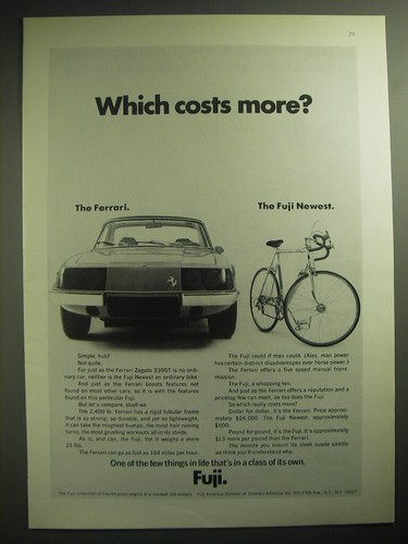 Pubblicità bicicletta fuji - bicicletta,