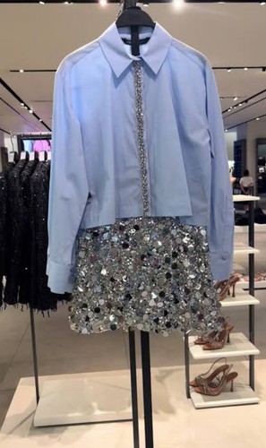 Zara minigonna paillettes