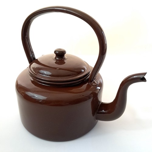 Brown enamel large stovetop - brown,