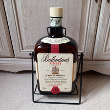 Vintage Ballantines Finest Scotch Whisky 3 Litre Bottle Empty In Wire Cage VGC