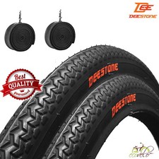 2 CAMERE D'ARIA + 2 COPERTONI NERO BICI BICICLETTA CITY BIKE 26 X 1 3/8 (37-590)