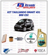 KIT TAGLIANDO SMART 451 800 CDI DIESEL - 3 FILTRI 4 LITRI OLIO PETRONAS 5W40 