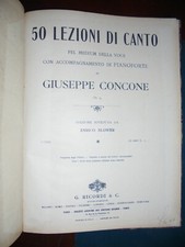 Concone G.; 50 LEZIONI DI CANTO pel ... con accomp. pianoforte ; Ricordi 1920