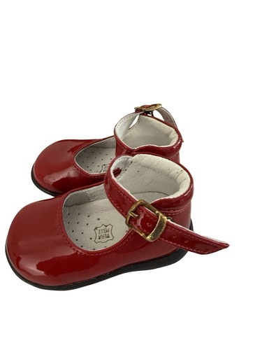Red patent ankle mary - patent,
