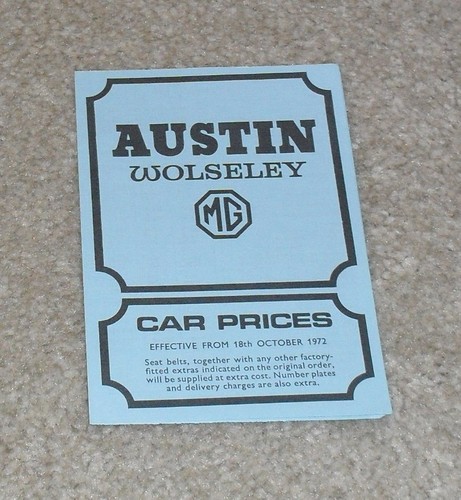 Austin wolseley listino - austin,
