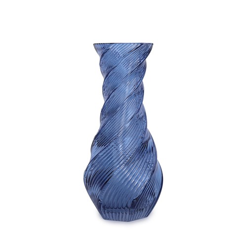 Vaso arredo vetro blu - , 30