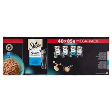 Sheba Salsa Collection Bustine fresche Cibo umido Selezione di pesce per gatto