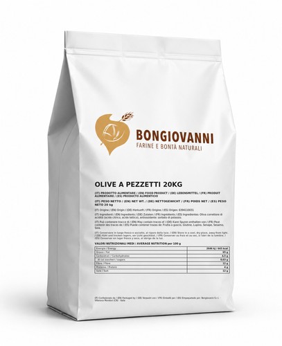Olive pezzetti 20kg - pezzetti,