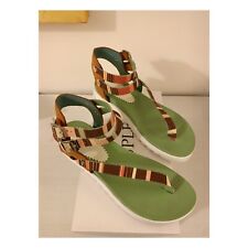 Sandali artigianali Infradito Platform/Doppio Cinturino/ Pelle/ n. 38 #Back2ebay