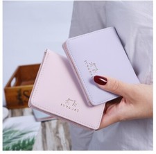 Portafoglio Piccolo Da Donna Pieghevole Per Monete E Carte Con Animali Gatto