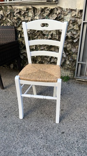 Sedia bianca legno - ,