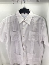 Camicia da sposa uomo J Edwards Guayabera Cabana media bianca bottoni manica corta