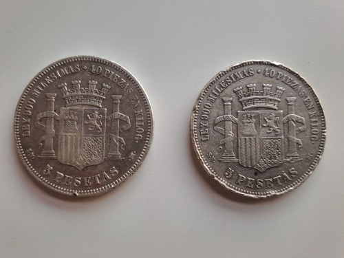 España pesetas plata - plata, 1870