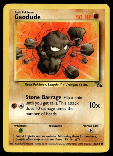 Geodude pokemon fossile - pokemon,