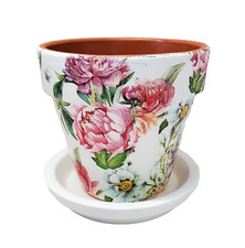 Vaso da fiori in terracotta da