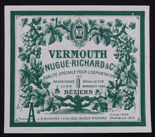 Ancienne etiquette vermouth - ancienne,