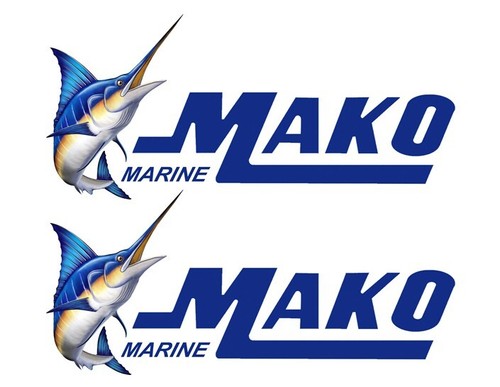 Two mako boat stickers - two,