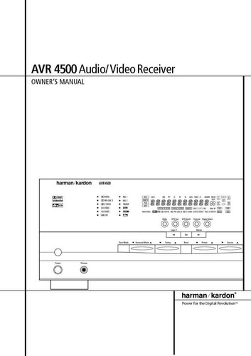 Harman kardon avr 4500 - kardon, avr-4500