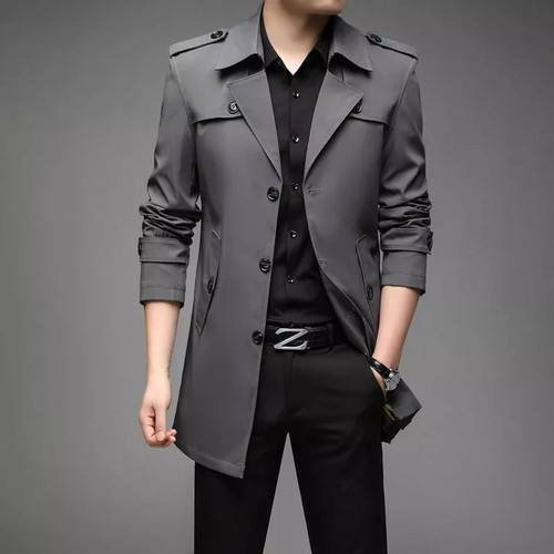 Trench giacca uomo grigia - uomo,